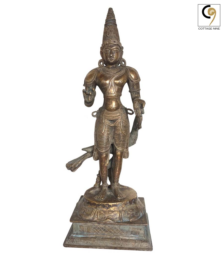 Beautiful-Old-Brass-Statue-of-Kartikeya-1