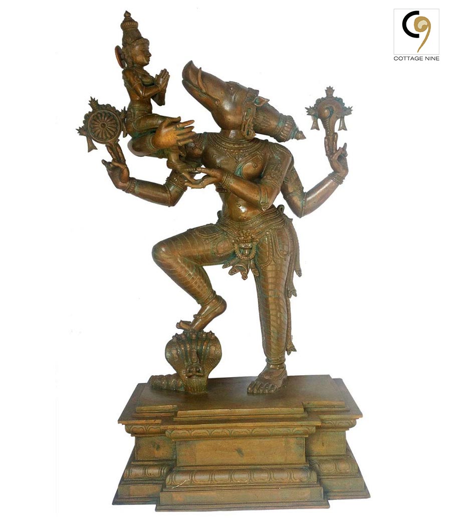 Bhumi-Varaha-Bronze-Sculpture-1