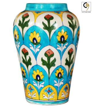 Blue-Pottery-Vase-Lotus-Bud