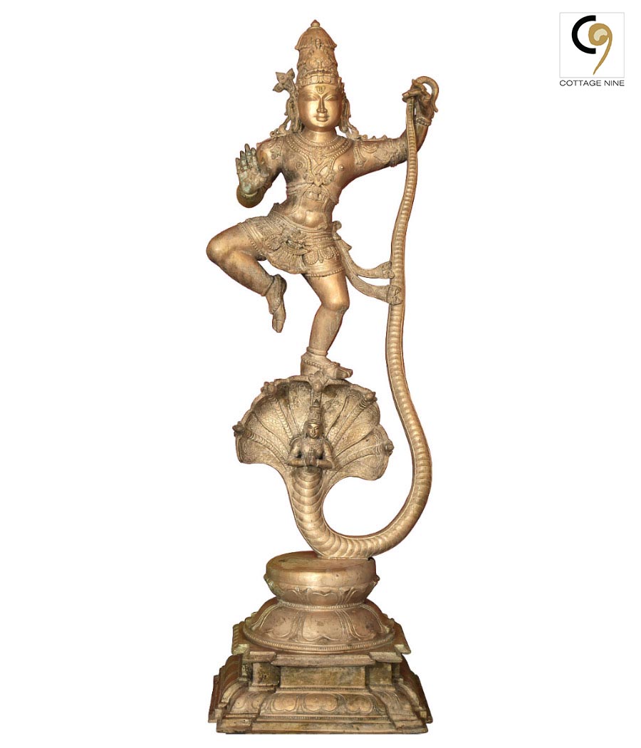 Chola-Style-Kaliya-Nartana-Krishna-Statue-1