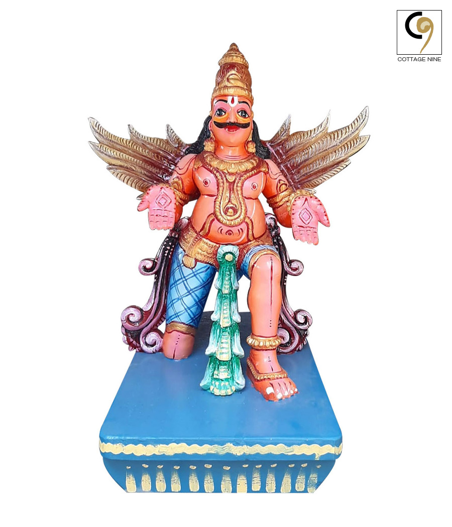 Garuda-Vahana-South-Indian-Wooden-Statue-1