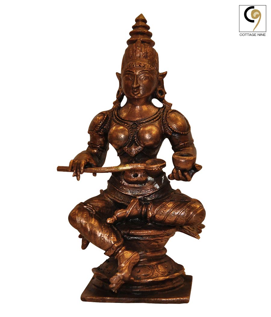 Goddess-Annapurna-Small-Copper-Idol