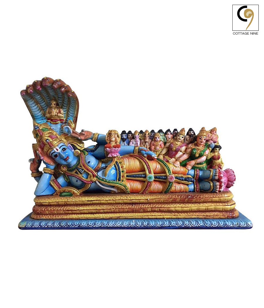 Ranganatha-Vishnu-South-Indian-Wood-Carving