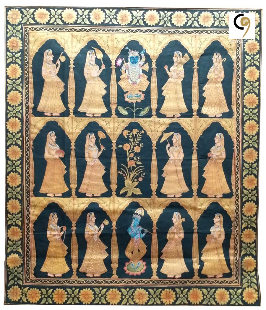 Shinathji-Pichwai-Painting-Krishna-Gopi-Panel