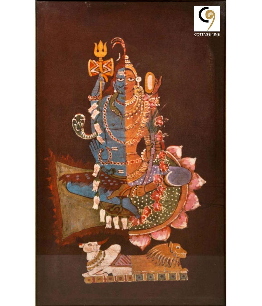 Shiva-Ardhanarishvara-Batik-Painting