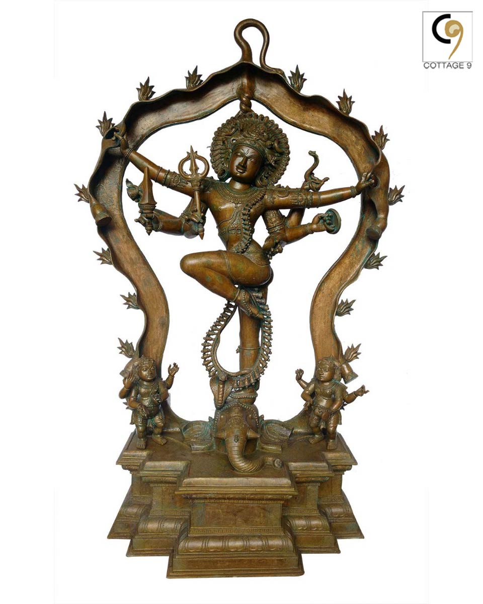 Shiva-Gajasamhara-Bronze-Masterpiece-Statue
