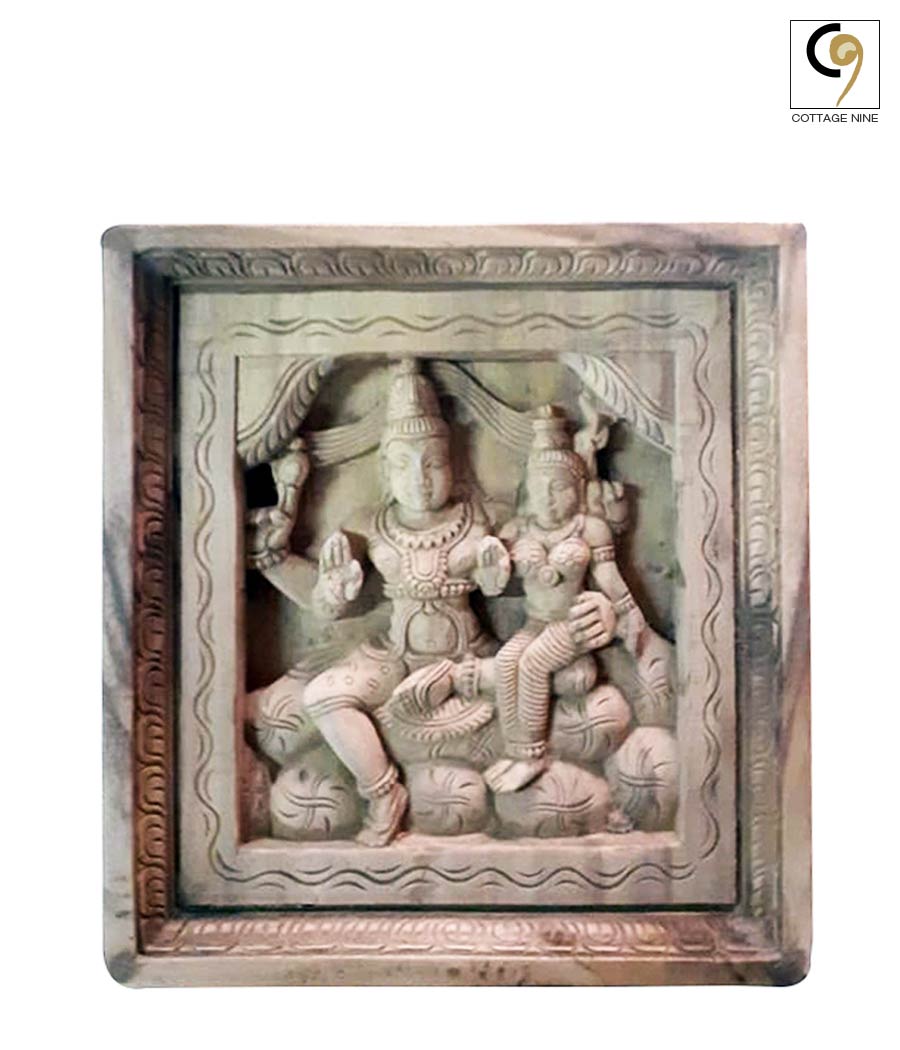 Shiva-Parvati-Wood-Carving