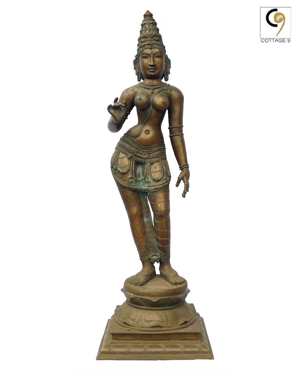 Shivakami-(Parvati)-Bronze-Statue-–-3-Feet