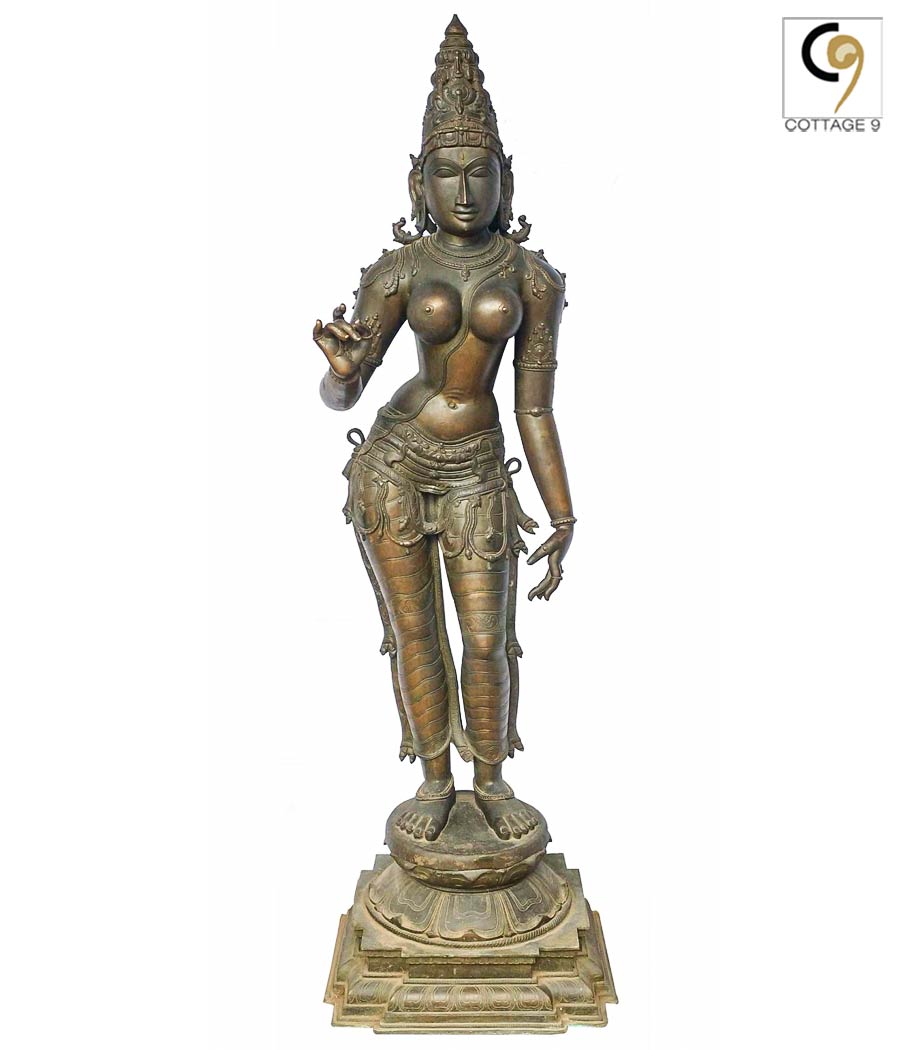 Shivakami-(Parvati)-Masterpiece-Bronze-Statue-6-Feet