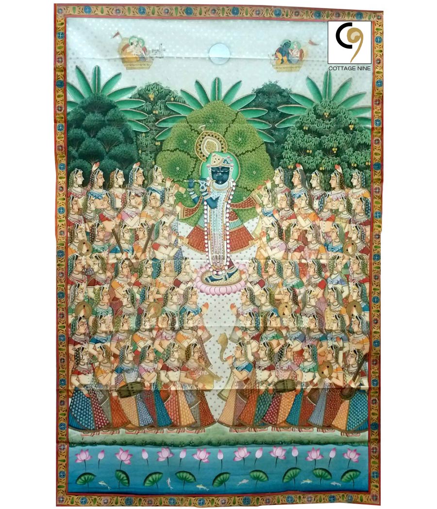 Shrinathji-Pichwai-Painting-Maha-Raas-of-Srinathji-(Krishna)