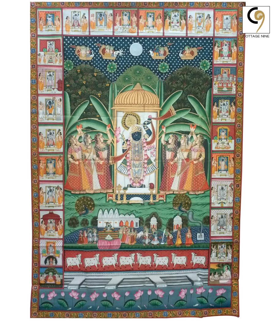 Shrinathji-Pichwai-Painting-Srinathji-Jhanki-Darshan