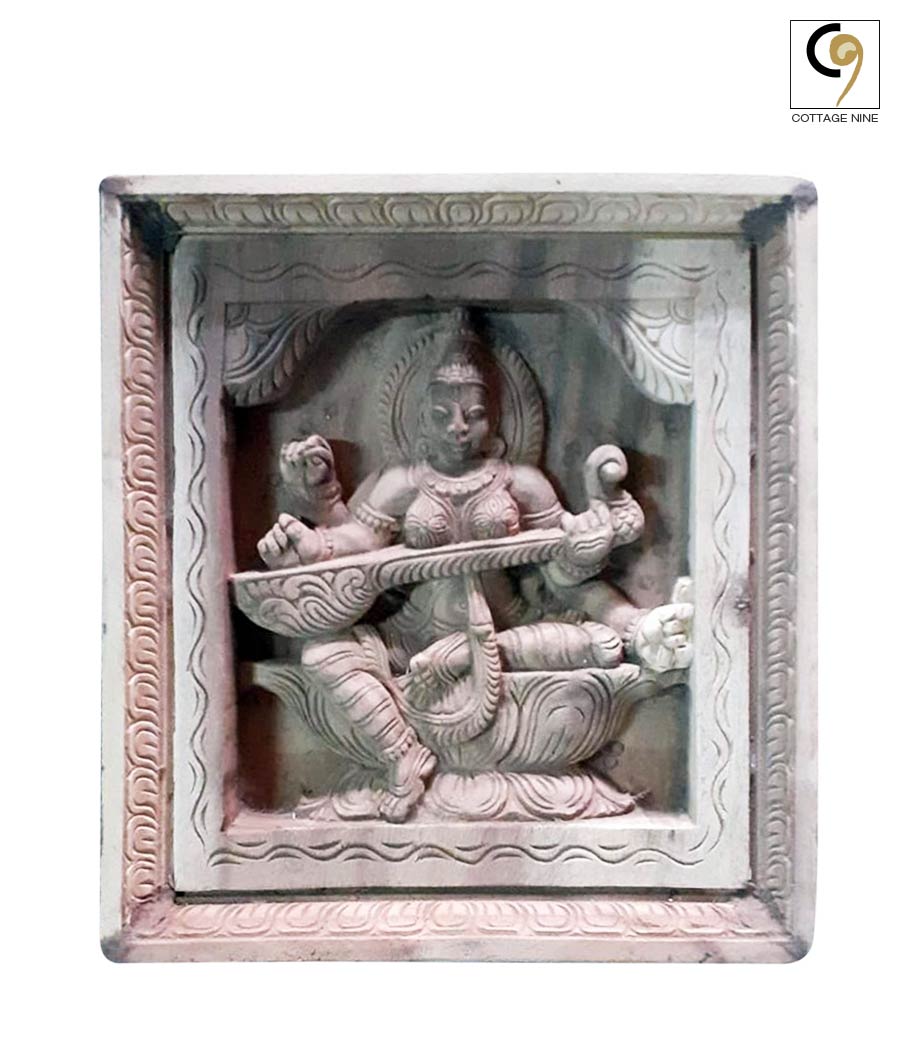 Small-Wood-Carving-Of-Saraswati