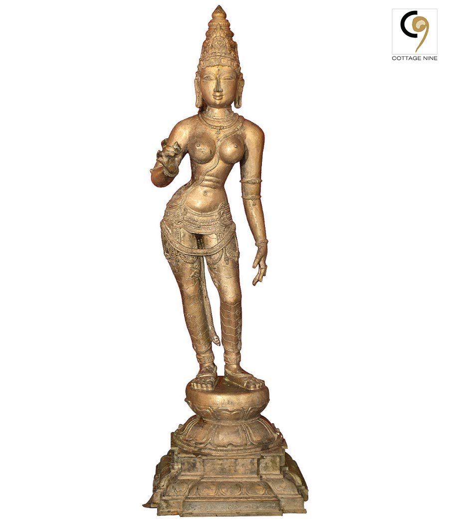 Standing-Shivakami-Parvati-Bronze-Idol-1