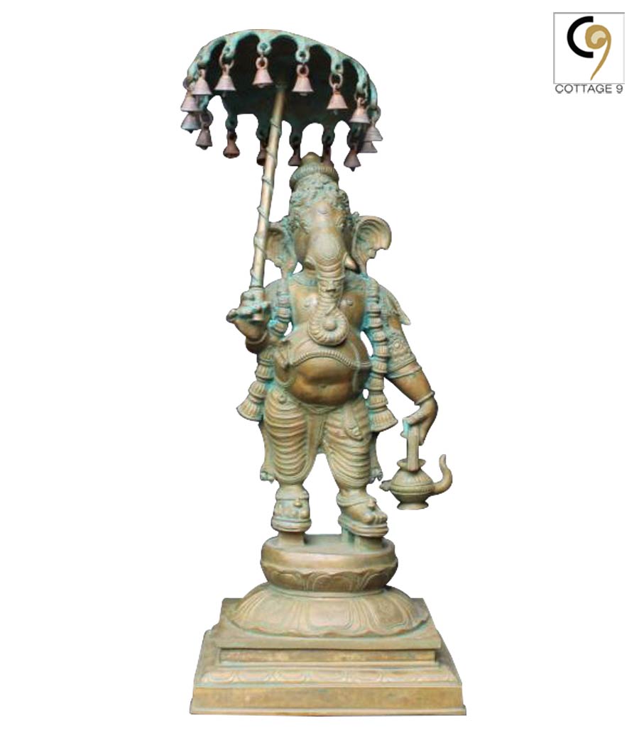 Traditional-Chola-Bronze-Statue-of-Mappillai-Ganesha