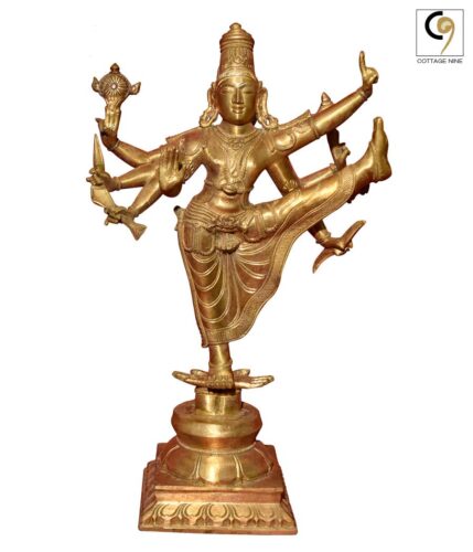 Ulagalanda Perumal – South Indian Bronze Idol of Vishnu as Vamana Trivikrama-1
