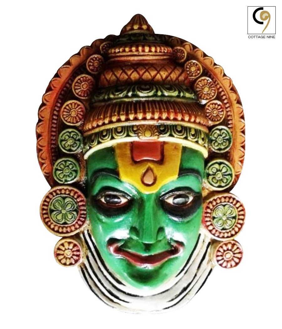Wood-Carved-Kathakali-Mask