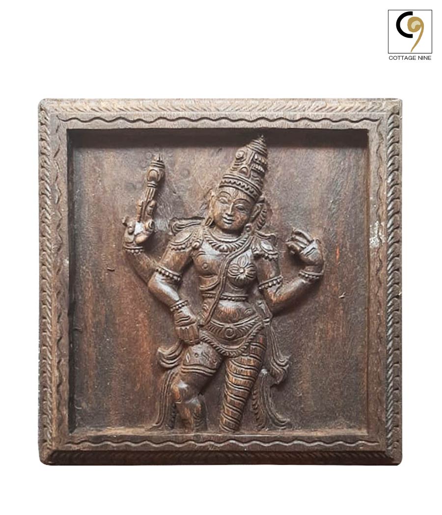 Wood-Carving-Of-Shiva-As-Ardhanareshwara