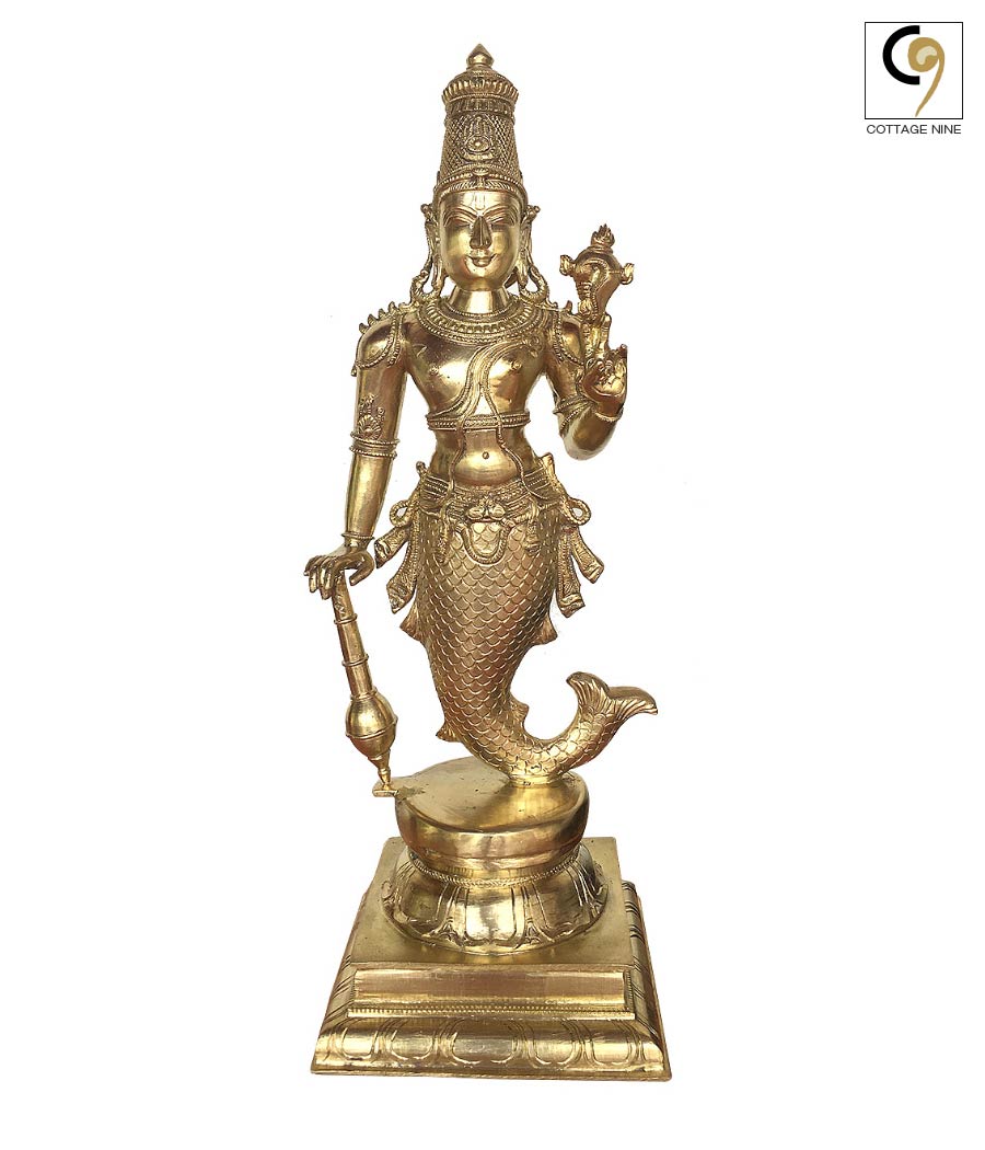 Brass-Idol-Of-Vishnu-In-His-Matsya-Avatar-Or-Incarnation-As-Fish-1