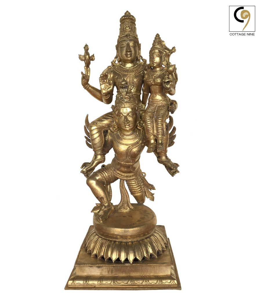 Garuda-Vahana-Vishnu-And-Lakshmi-Brass-Idol-1