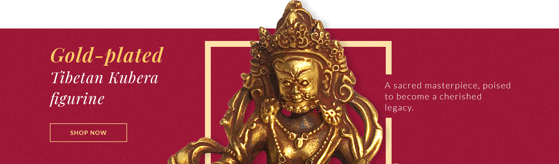 Gold Plated Kubera Figurine Banner