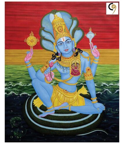 High-Quality-Print-of-Vishnu-Seated-in-Sukhasana
