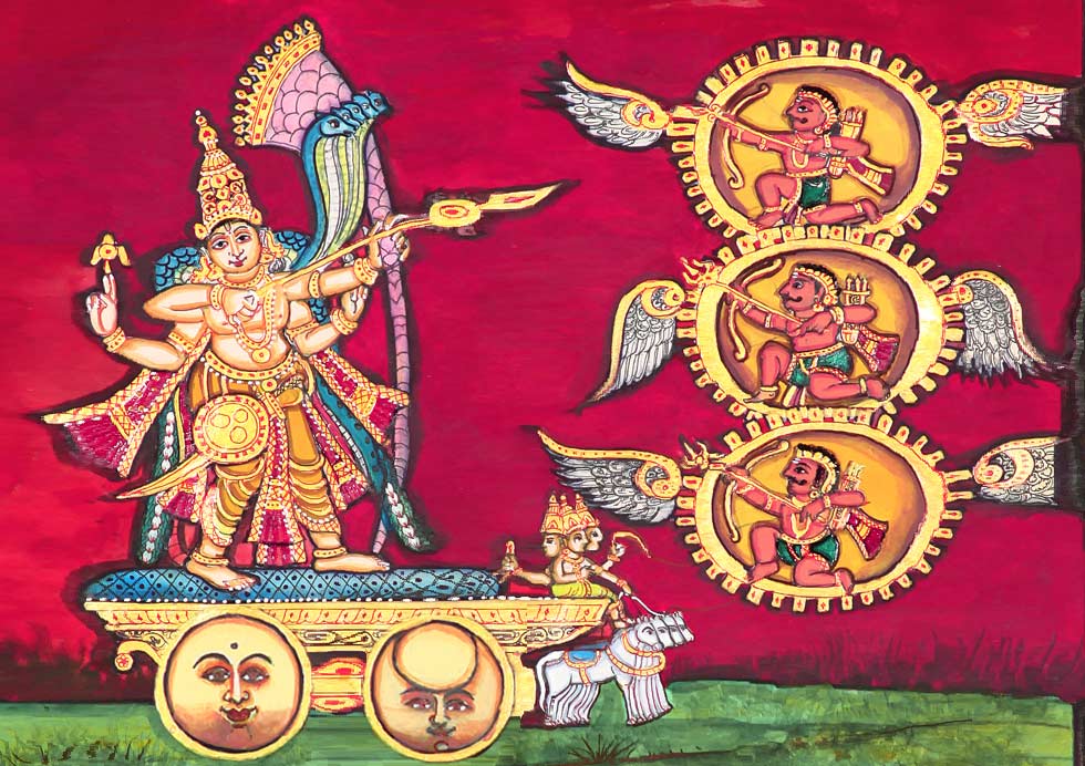 Iconography of  Tripurantaka Shiva – The Destroyer of the Three Cities